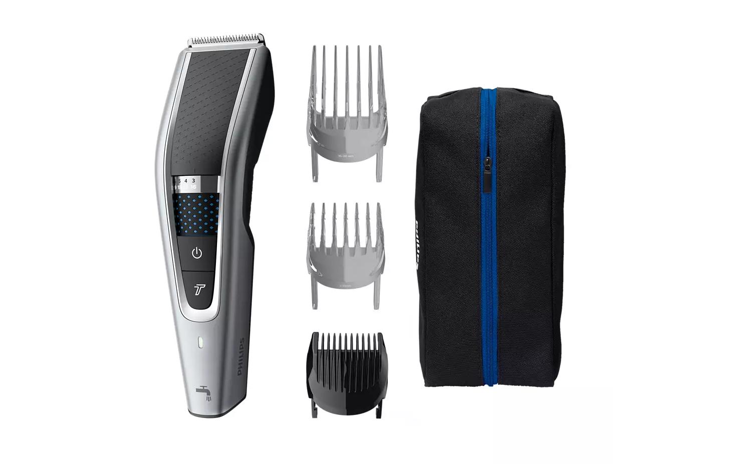 Philips Haarschneider Serie 5000 HC5630/15 – Akku, 90 min – Schnittlängen 0,5–28 mm – Silber – Edelstahlmesser