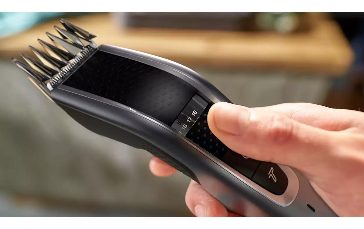 Philips Haarschneider Serie 5000 HC5630/15 – Akku, 90 min – Schnittlängen 0,5–28 mm – Silber – Edelstahlmesser
