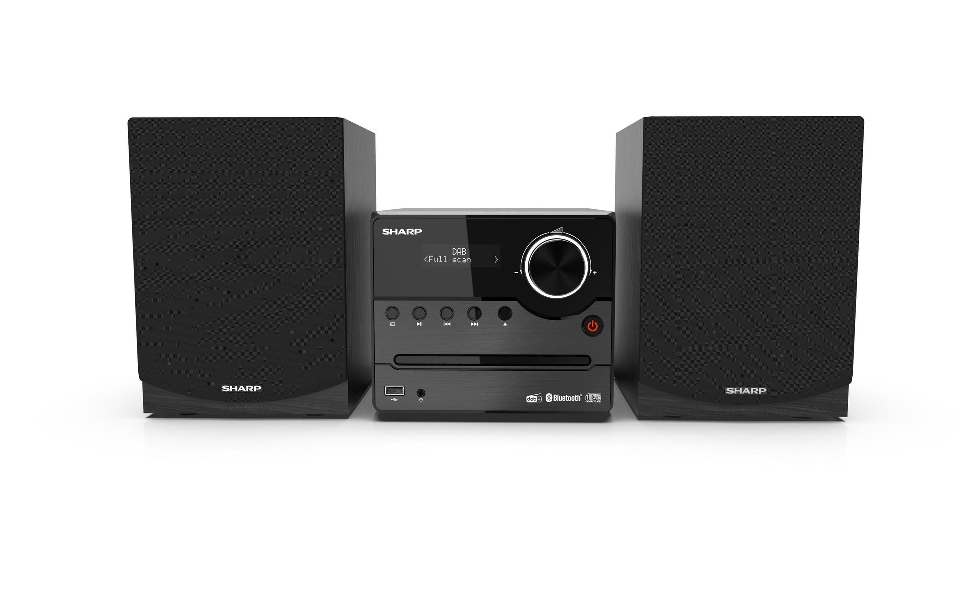 Sharp XL-B517D – Mikro-Soundsystem, Schwarz, DAB+, Bluetooth 5.0, CD, USB, Aux-In