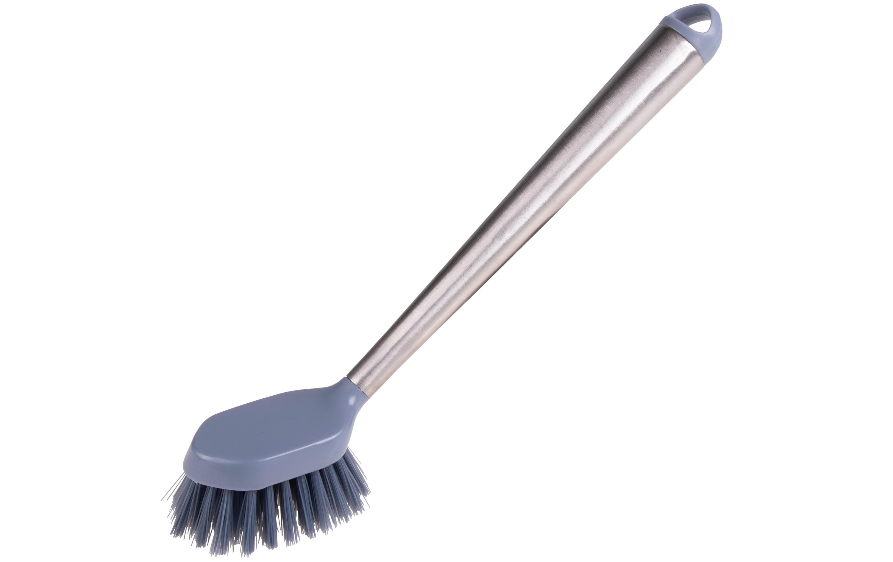 Edi Baur Abwaschbürste – Nylon, Polypropylen (PP)/Chromstahl, Grau, spülmaschinenfest