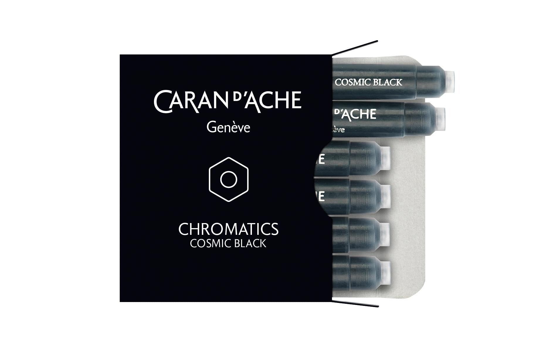 Caran d-Ache Caran d'Ache Tintenpatronen Chromatics – schwarz, dokumentenecht, geruchsarm, 6 Stk.
