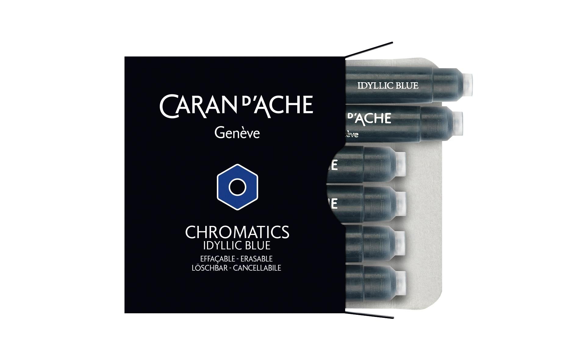 Caran d-Ache Caran d'Ache Tintenpatronen Chromatics – blau, geruchsarm, 6 Stk.