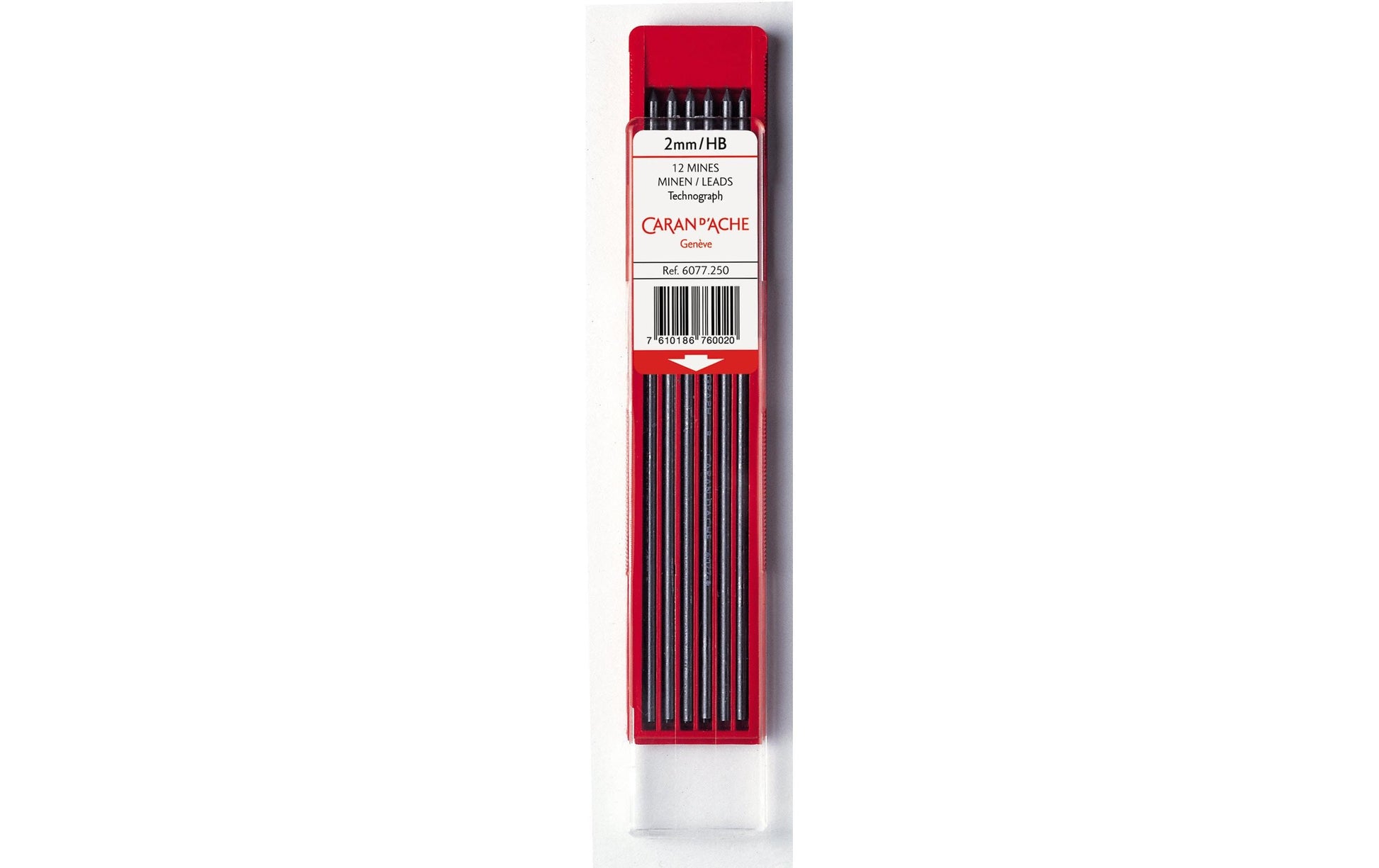 Caran d-Ache Caran d'Ache Bleistiftminen Technograph für FIXPENCIL 2, 22, 882 + 1 weitere – Graphit, 2 mm, HB, 12 Stk.