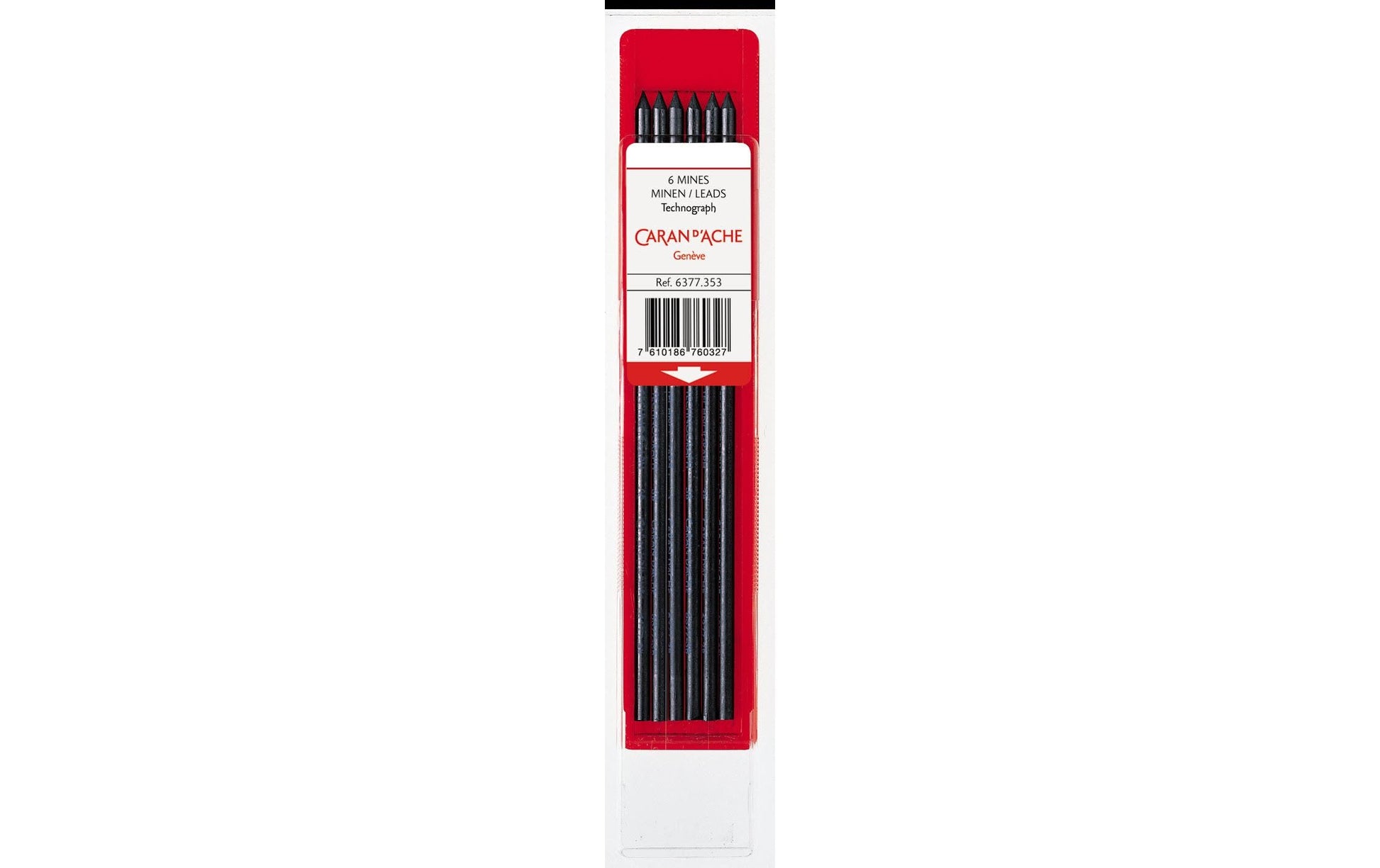 Caran d-Ache Caran d'Ache Bleistiftminen Technograph für Fixpencil 3 – Graphit, 3 mm, 6 Stk.