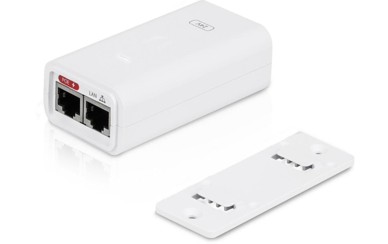Ubiquiti POE-24-12W-WH PoE-Injektor 12 W – 24 V – RJ-45×2 – für PoE-Geräte – weiss