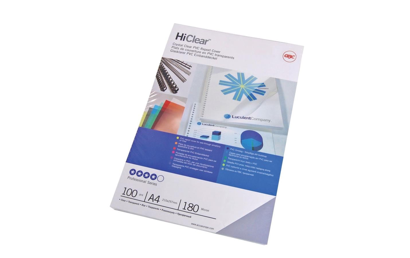 GBC Einbandfolien – für A4 – transparent, Kunststoff – 100 Stk.