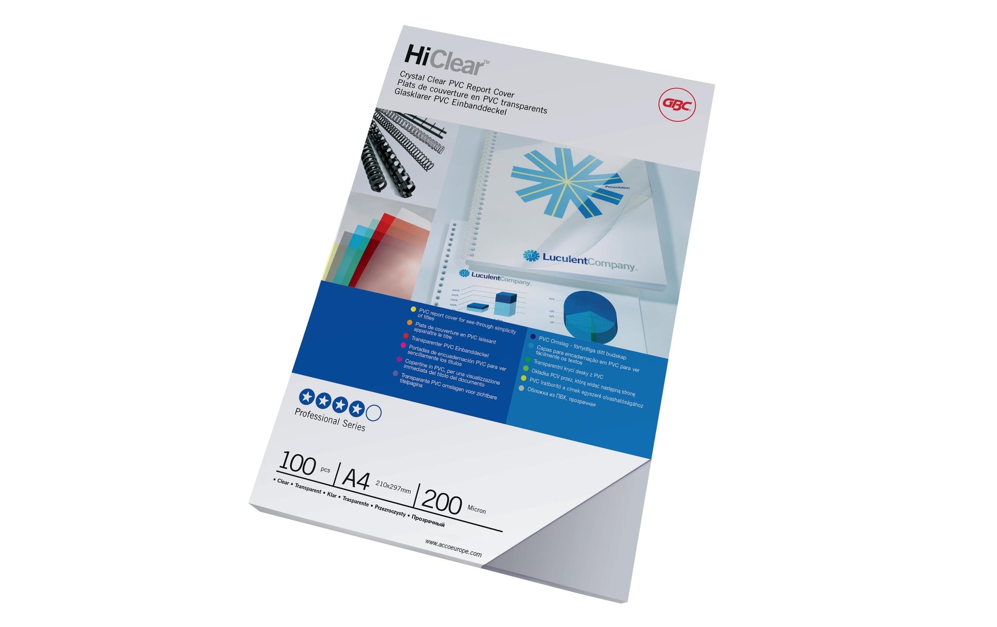 GBC Einbandfolien – transparent, Kunststoff – 100 Stk.