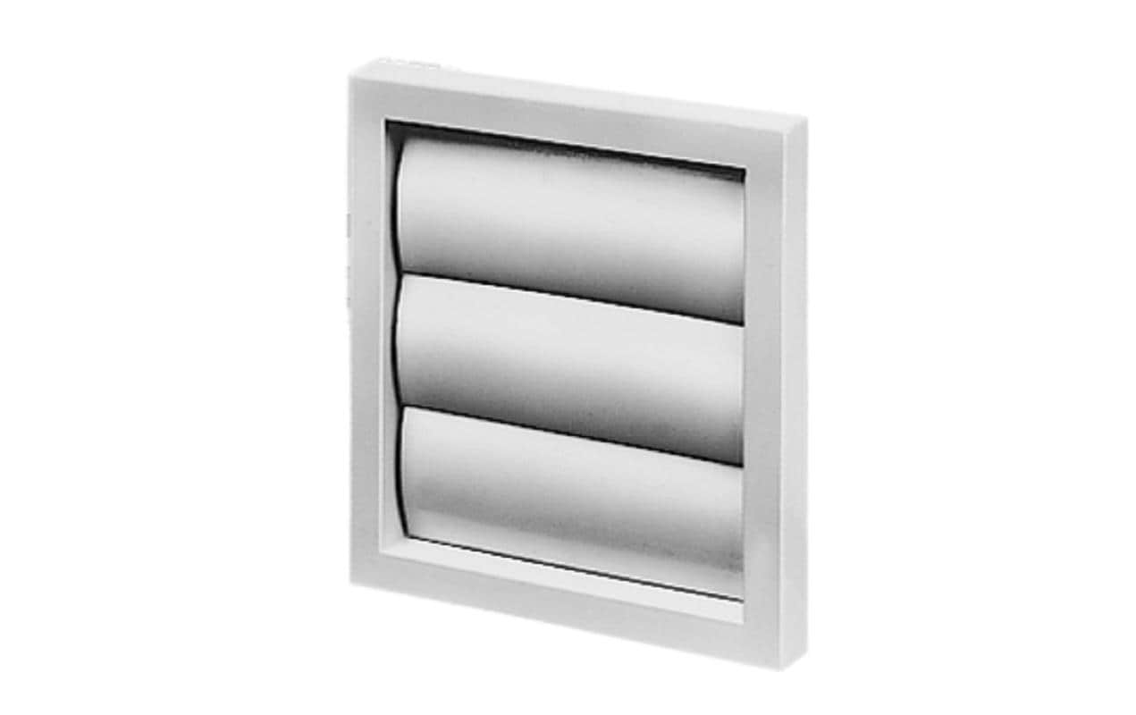 Helios Ventilatoren Helios Verschlussklappe VK 100 – Einbauöffnung 98 mm, 140 × 43 mm, Kunststoff, Weiss