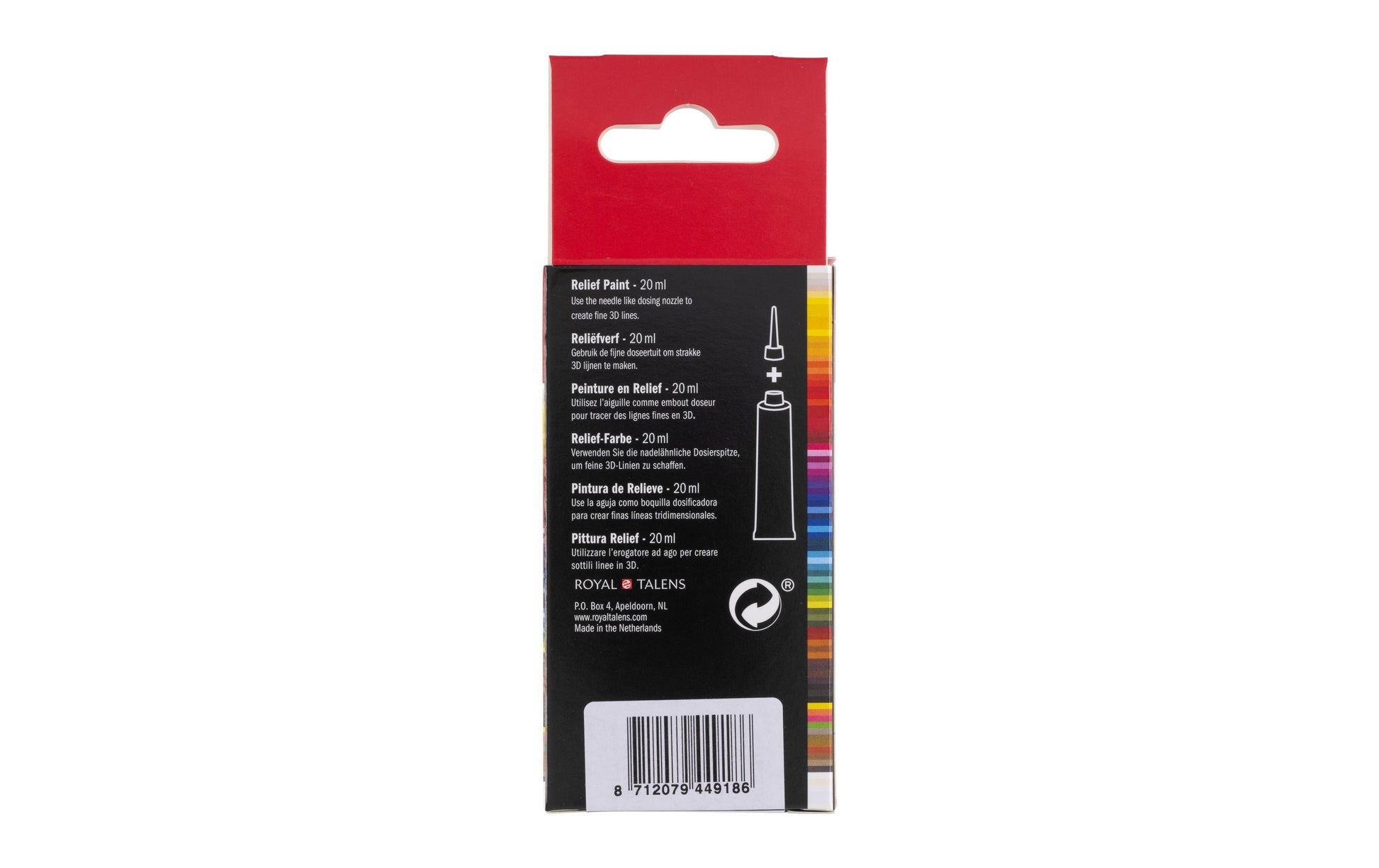 Royal Talens Amsterdam Reliefpaint Acrylfarbe – Grau, matt, deckend – 20 ml – für Karton