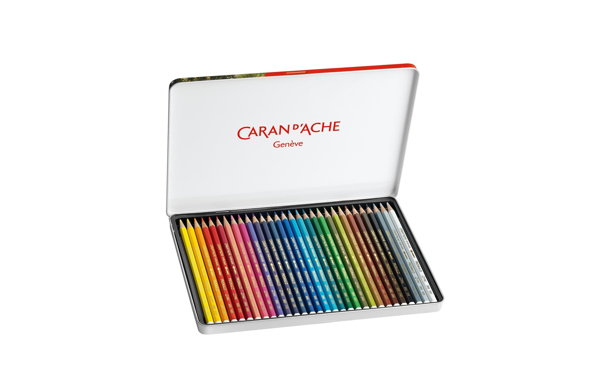 Caran d-Ache Caran d'Ache Prismalo Aquarellfarbstifte – 30 Farben, im Metalletui, Ø 3 mm, FSC