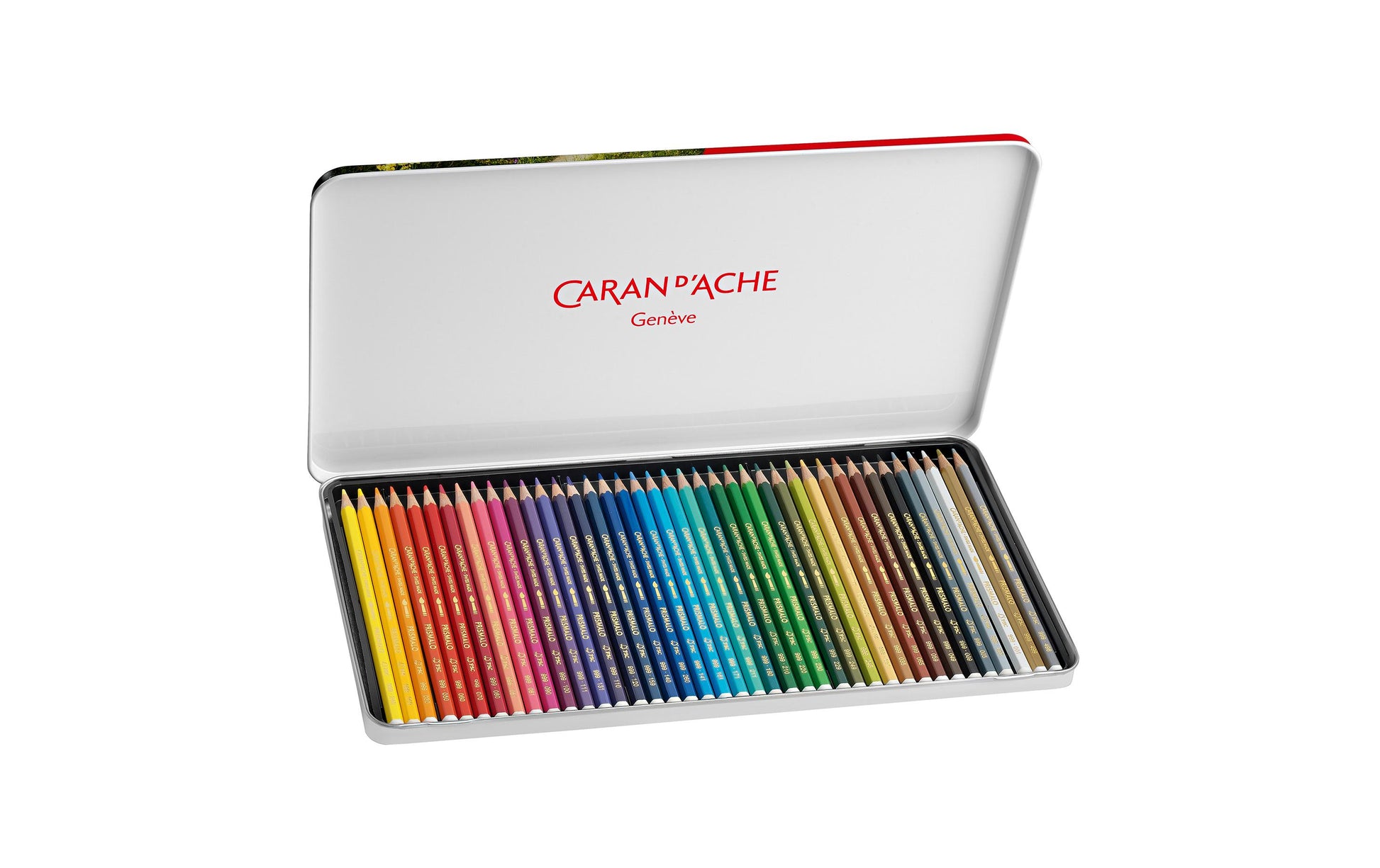 Caran d-Ache Caran d'Ache Prismalo Aquarellfarbstifte – 40 Farben, im Metalletui, Ø 3 mm, FSC