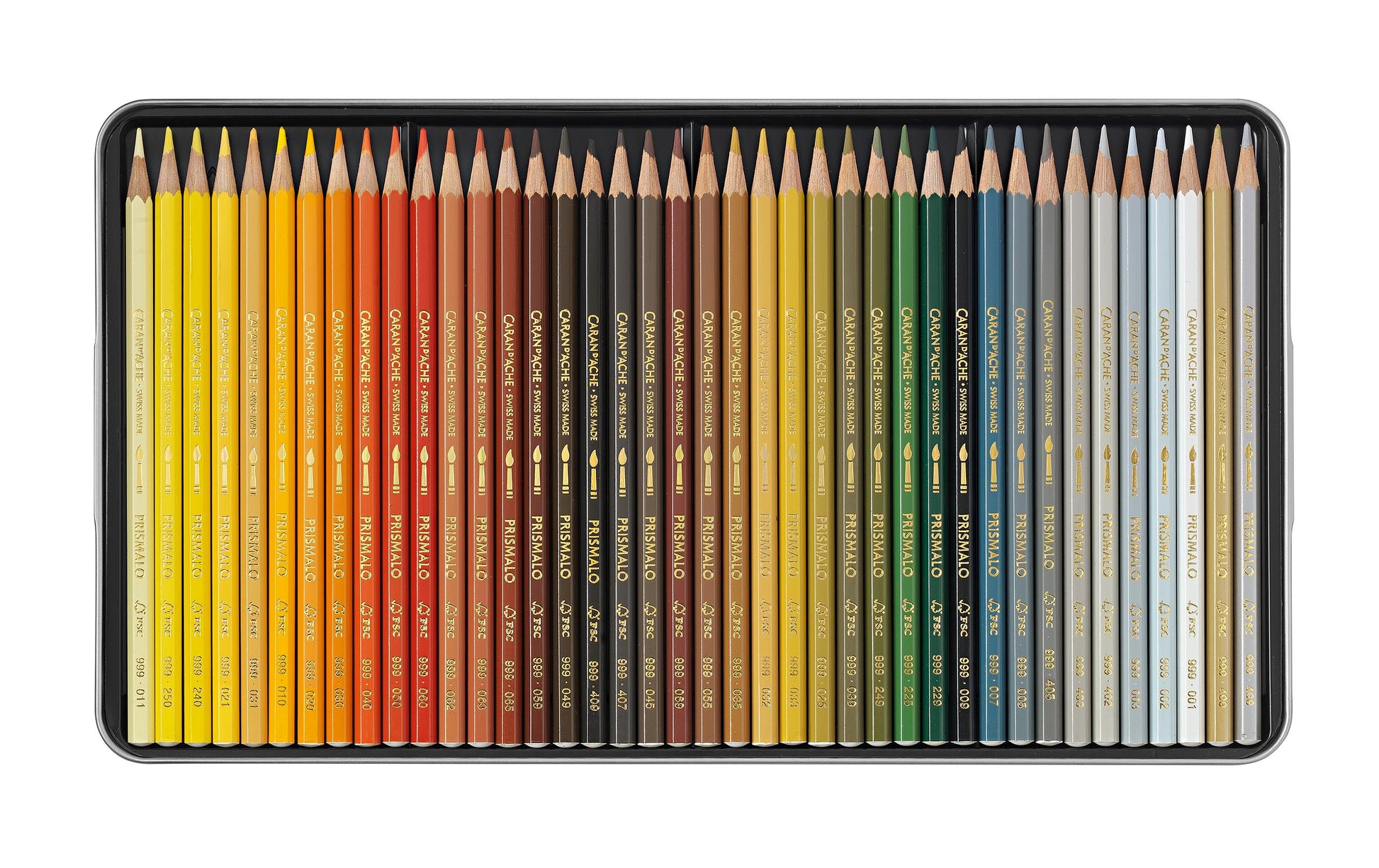 Caran d-Ache Caran d'Ache Prismalo Aquarellfarbstifte – 80 Farben, im Metalletui, Ø 3 mm, FSC