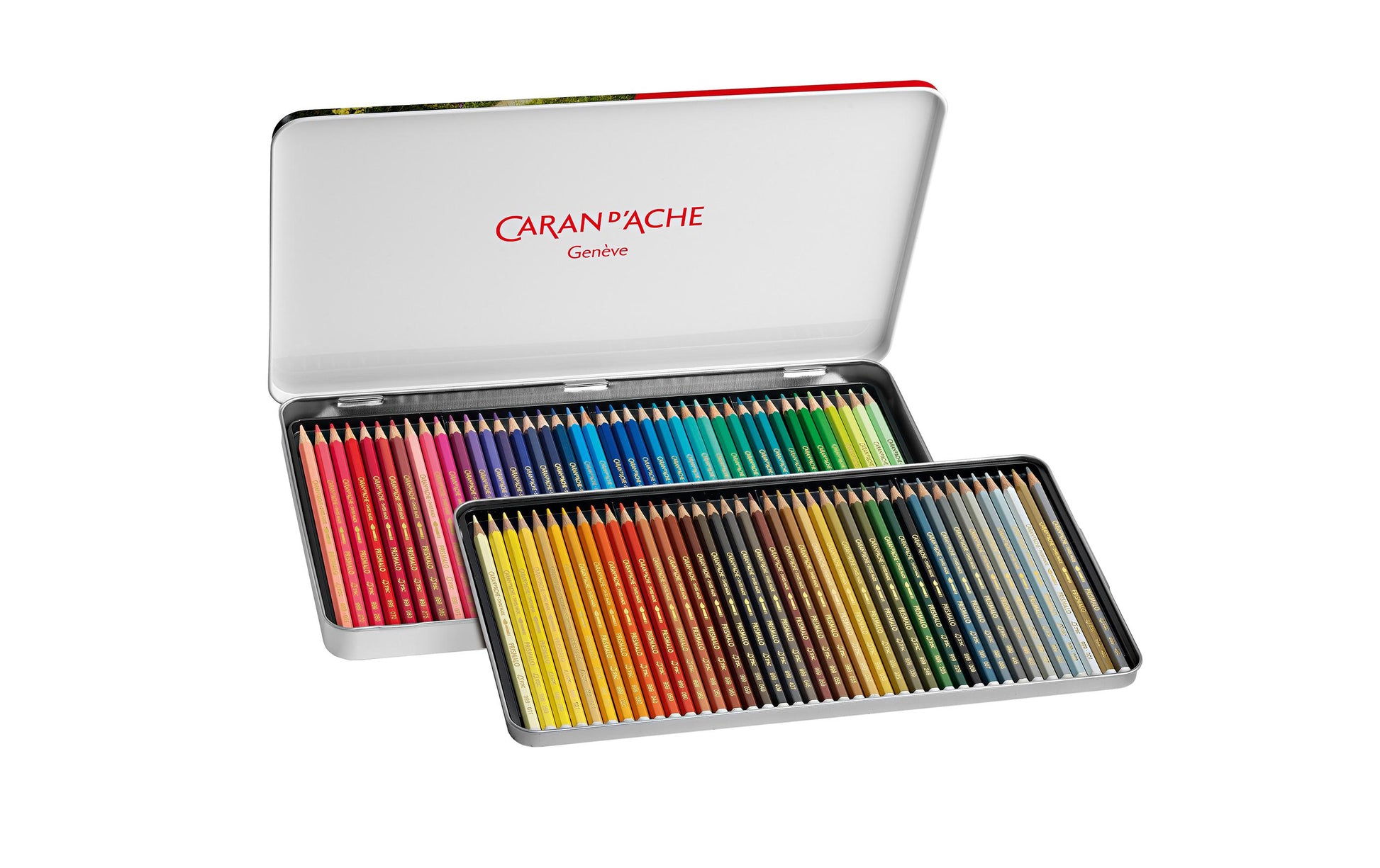 Caran d-Ache Caran d'Ache Prismalo Aquarellfarbstifte – 80 Farben, im Metalletui, Ø 3 mm, FSC