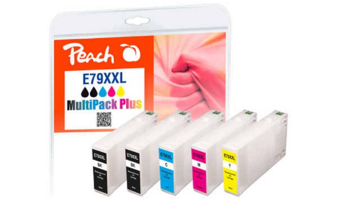 Peach Tintenpatronen-Multipack 79XXL, XL, 5er-Pack, kompatibel – für Epson WorkForce Pro WF-5100 Serie und andere