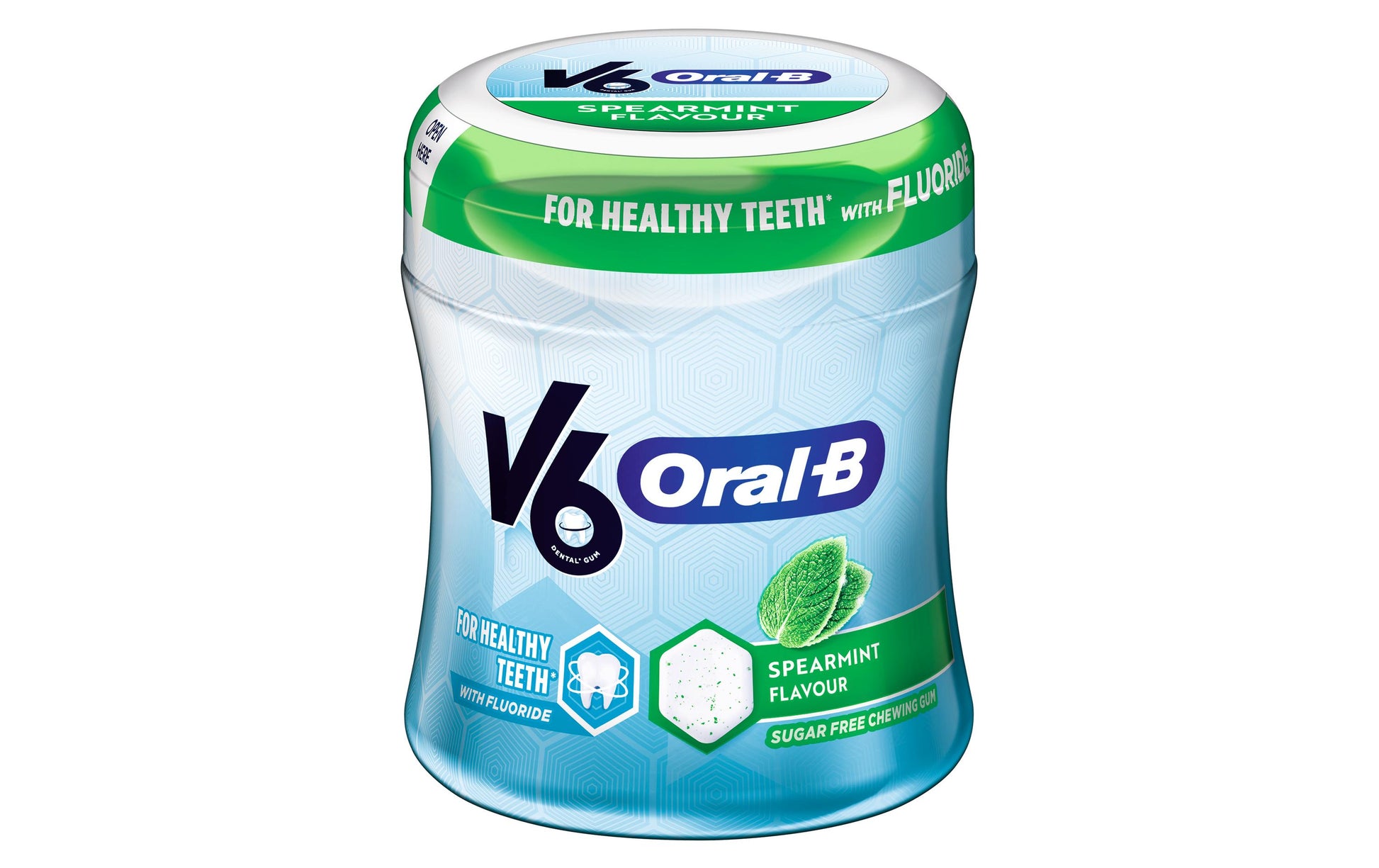 V6 Kaugummi – Spearmint, zuckerfrei – 77 g