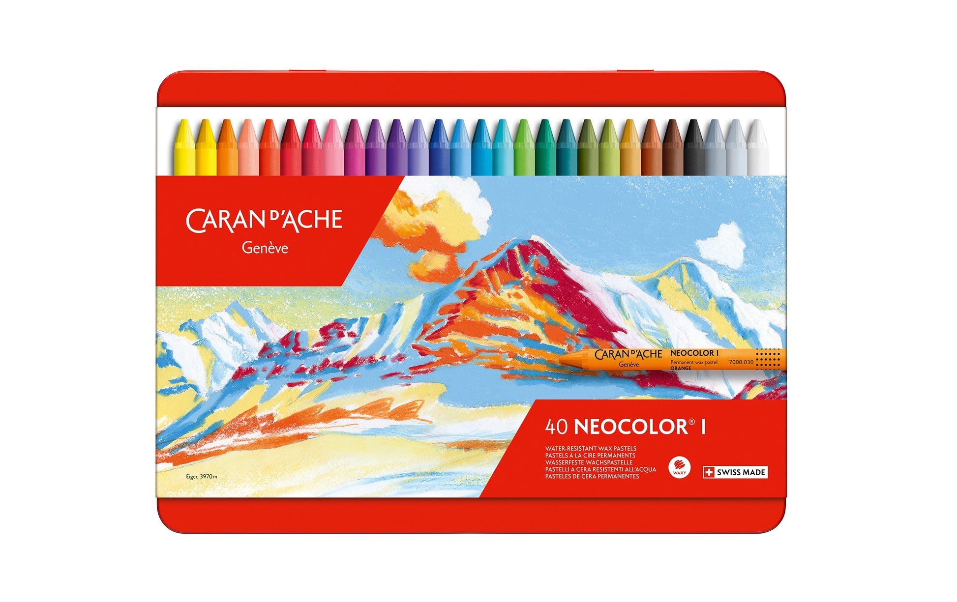 Caran d-Ache Wachsmalstifte – Neocolor 1, Ø 8,65 mm, 40er Set