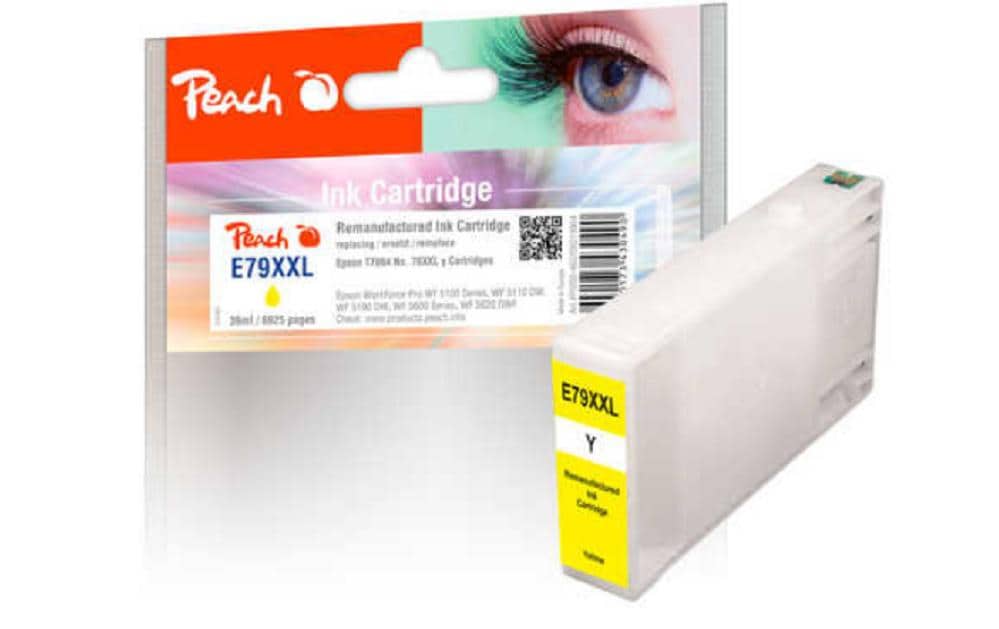 Peach 79XXL Gelbe Tintenpatrone (Kompatibel) – 6'925 Seiten – für Epson WF‑5100/5110/5600 Serie