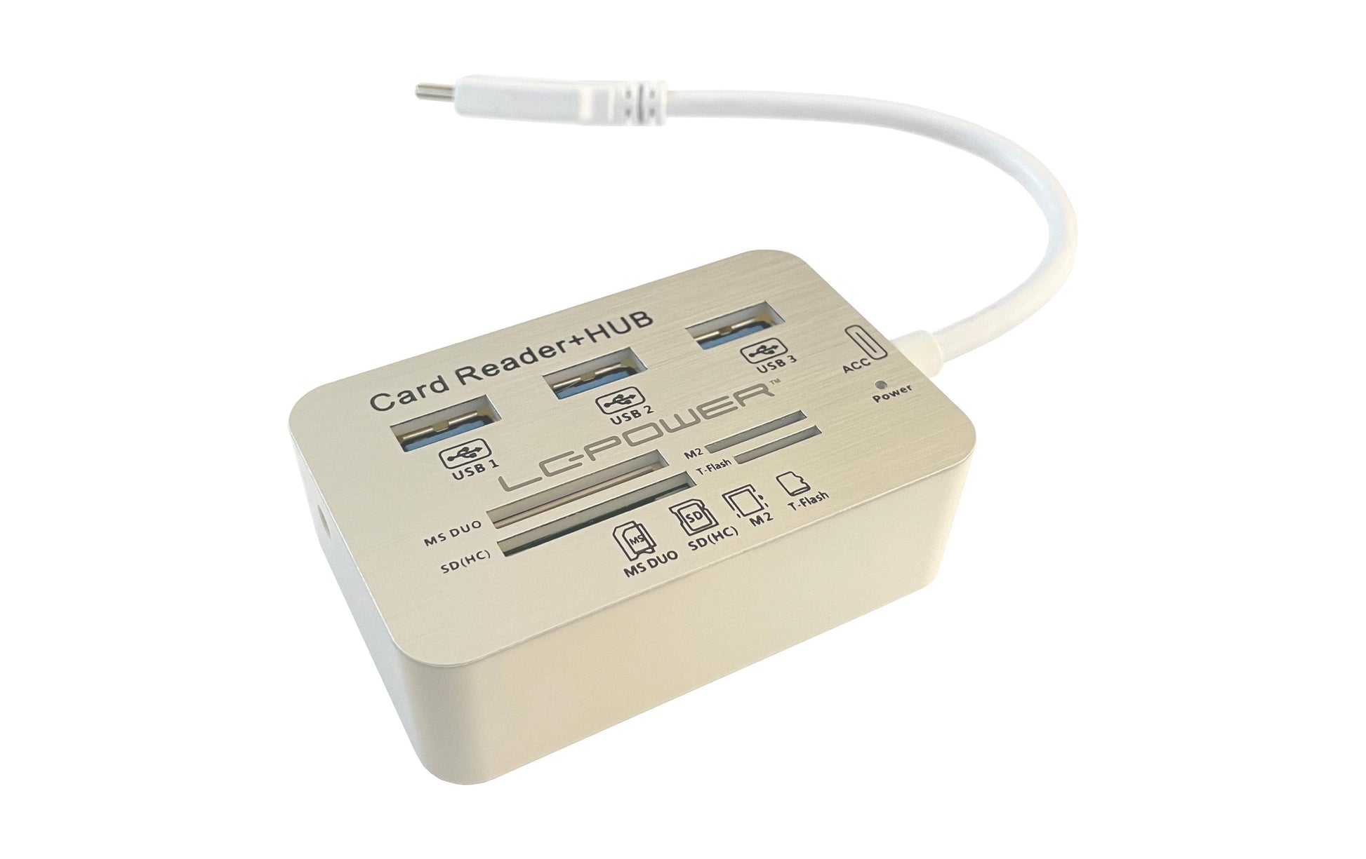 LC-Power LC-HUB-C-CR USB-Hub – USB-C, 3× USB-A, SD/microSD