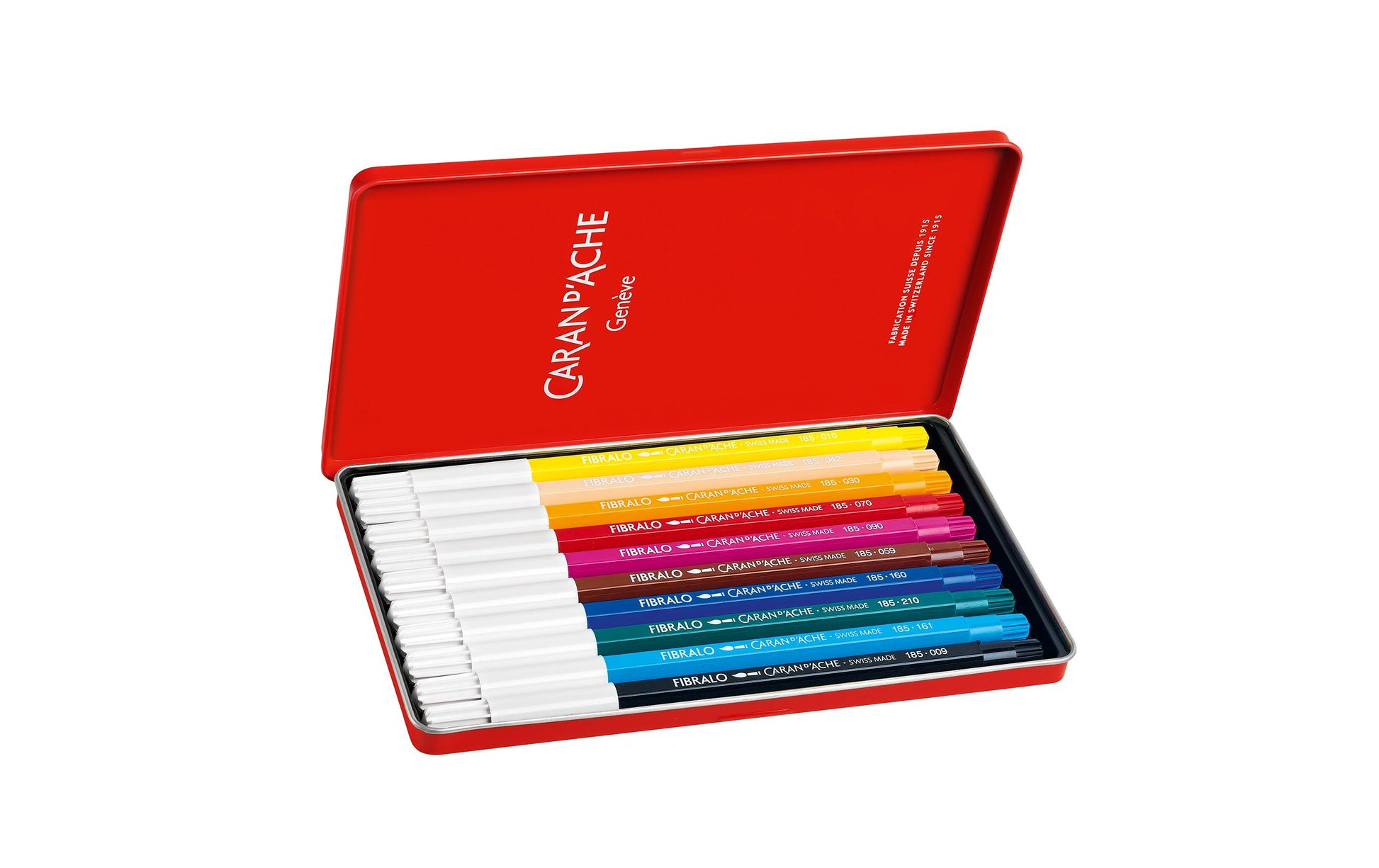 Caran d-Ache Filzstifte Fibralo, Strichbreite 2,8 mm, 10 Farben