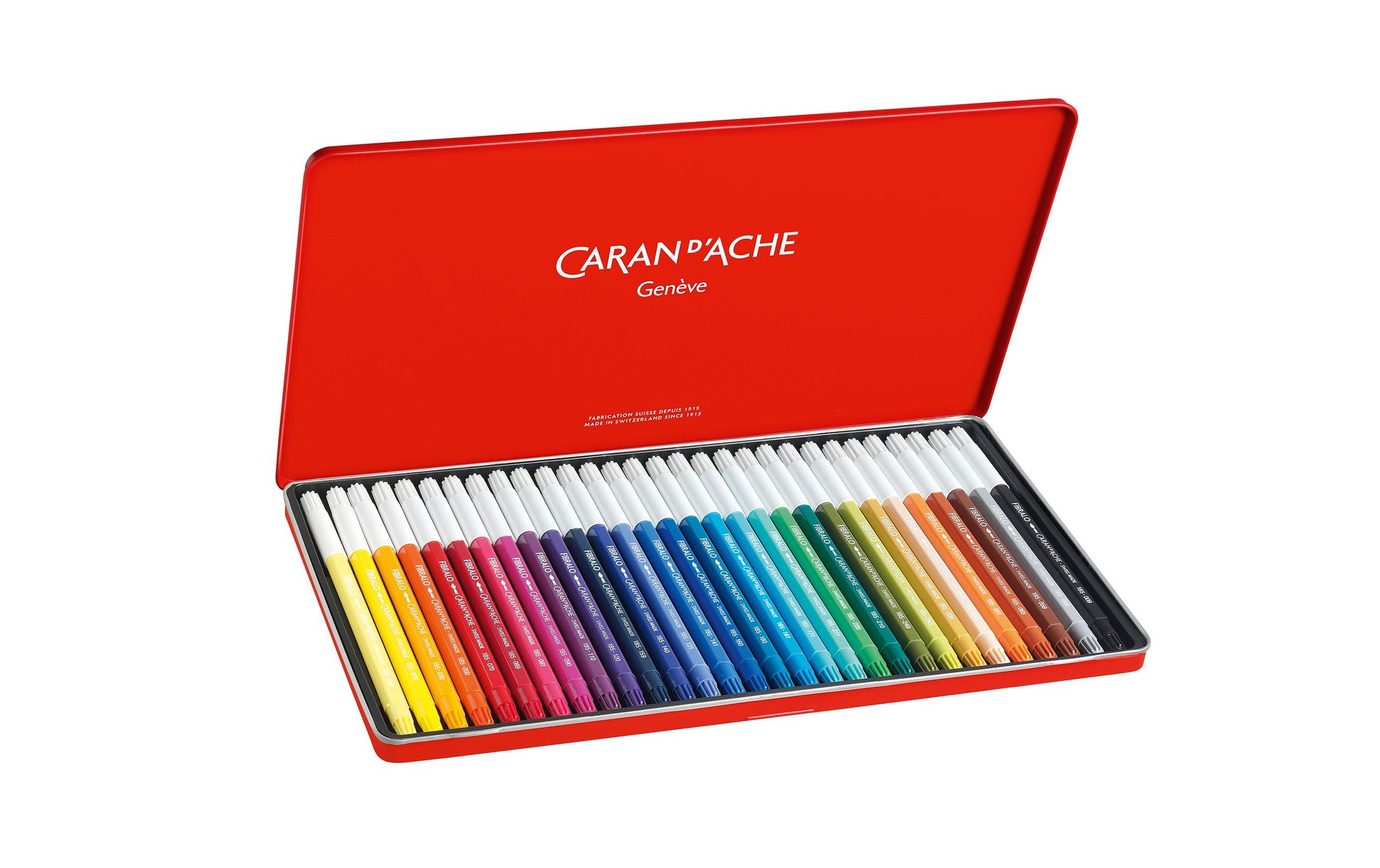Caran d-Ache Caran d'Ache – Fibralo Filzstifte, Strichbreite 2,8 mm, auswaschbar, 30 Farben