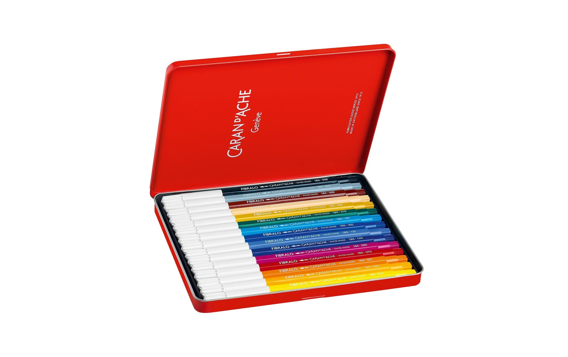 Caran d-Ache Caran d'Ache – Filzstifte Fibralo, Strichbreite 2,8 mm, auswaschbar, 15 Farben
