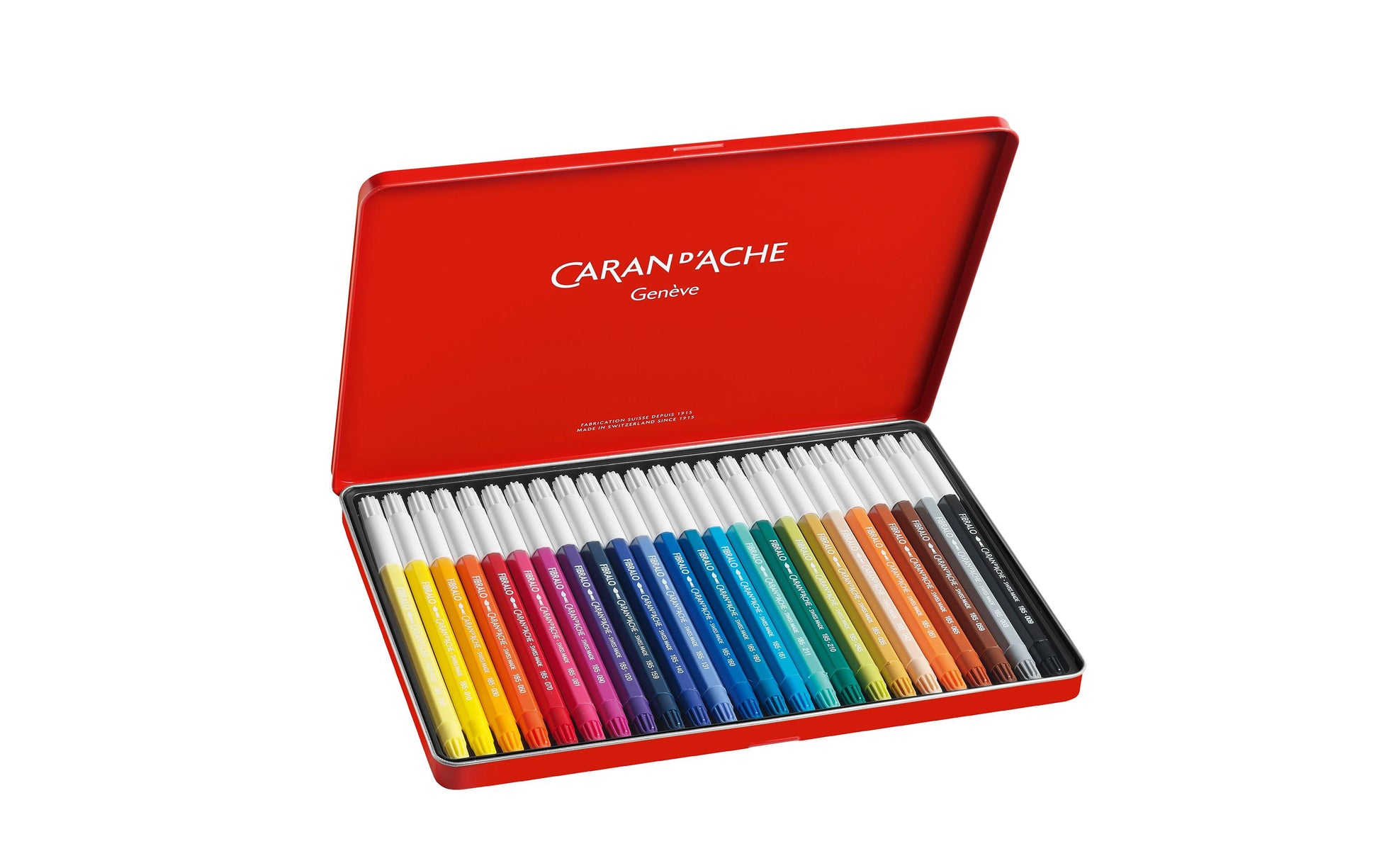 Caran d-Ache Caran d'Ache – Filzstifte, Strichbreite 2,8 mm, auswaschbar, 24 Farben
