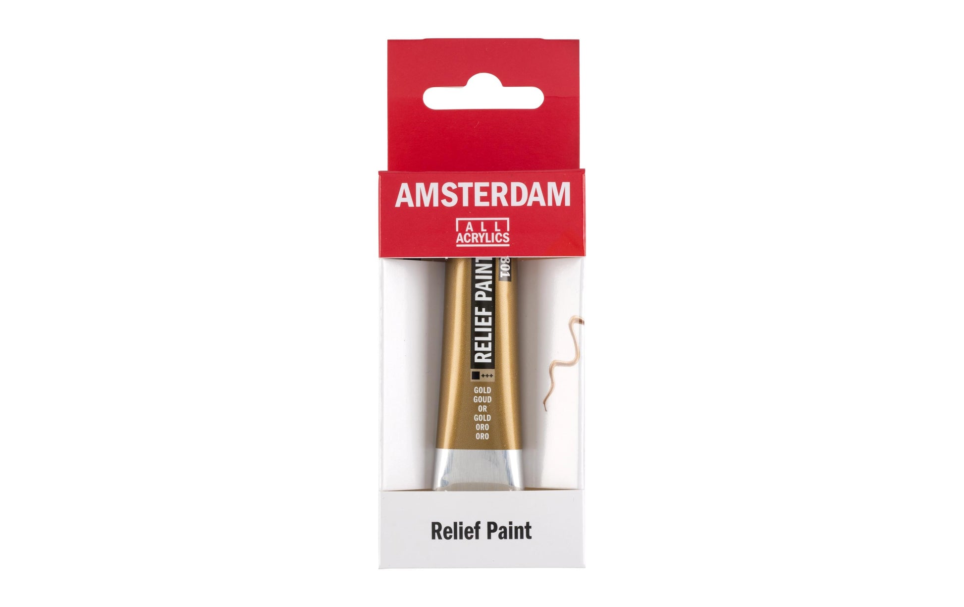 Royal Talens Amsterdam Reliefpaint Acrylfarbe – Gold 801, 3D-Effekt – 20 ml, Tube – für Papier