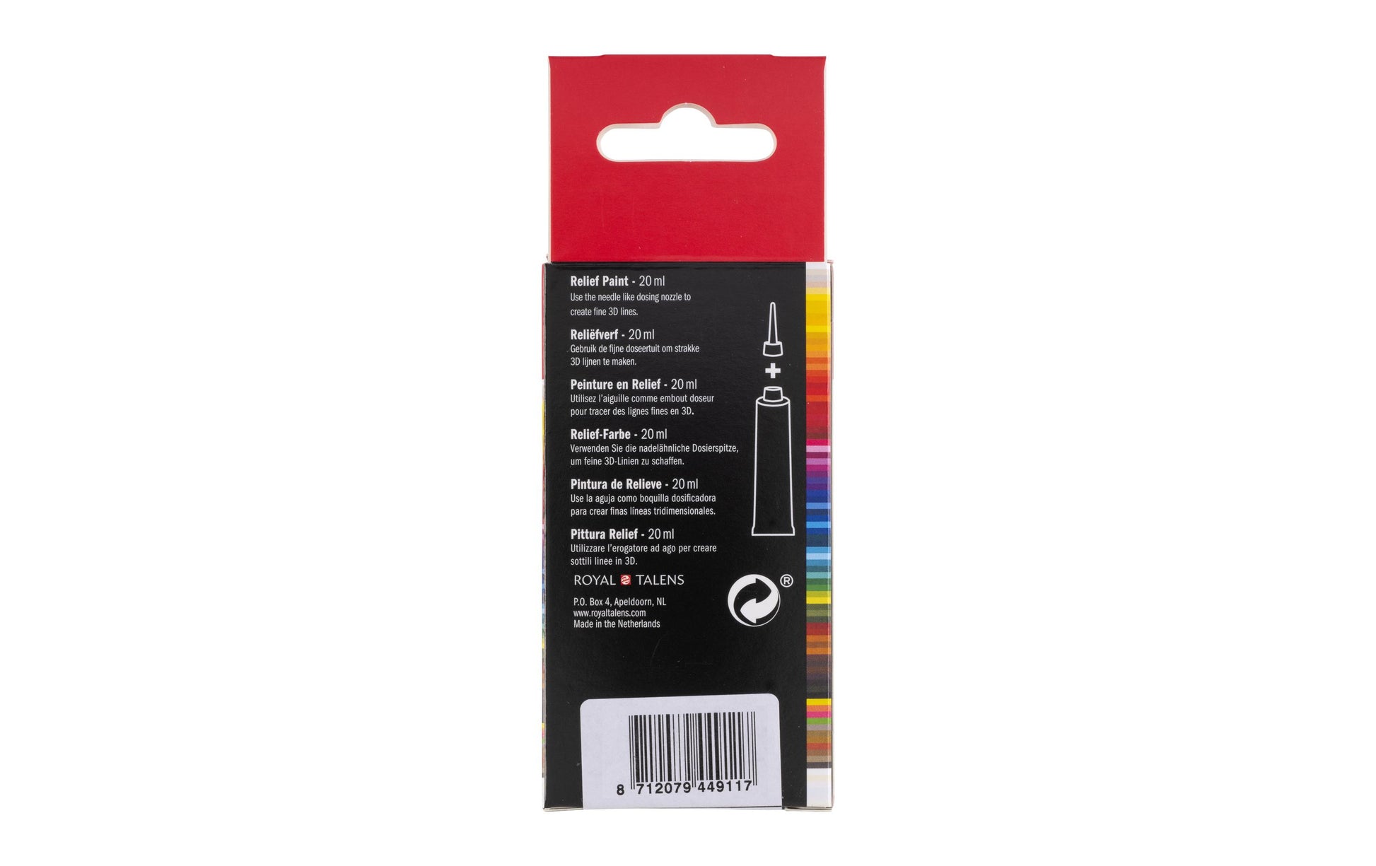 Royal Talens Amsterdam Reliefpaint Acrylfarbe – Gold 801, 3D-Effekt – 20 ml, Tube – für Papier
