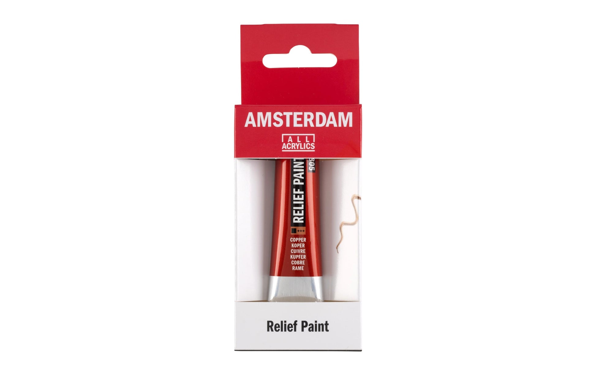 Royal Talens Amsterdam Reliefpaint Acrylfarbe – Kupfer 805, deckend – 20 ml Tube – für Leinwand