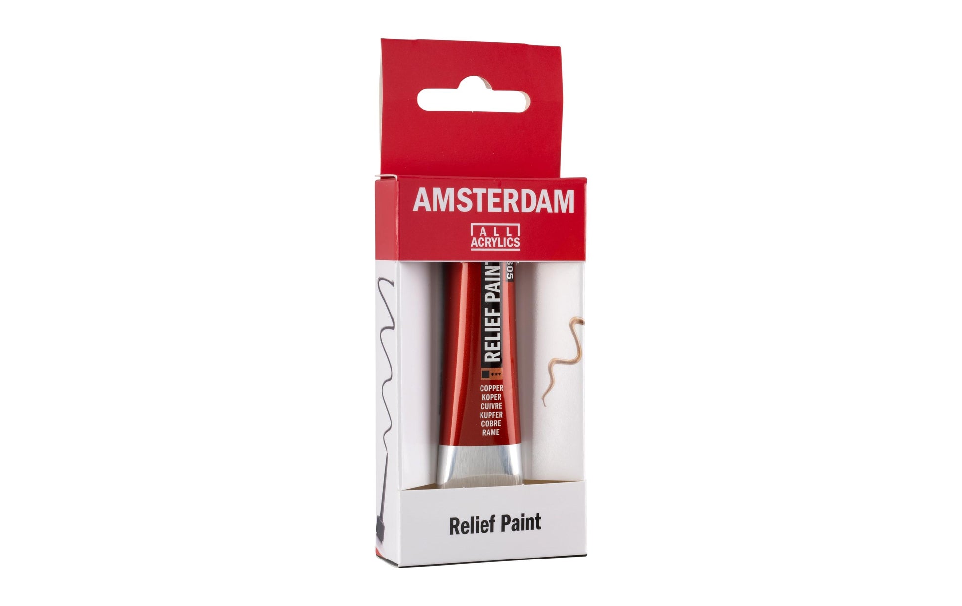 Royal Talens Amsterdam Reliefpaint Acrylfarbe – Kupfer 805, deckend – 20 ml Tube – für Leinwand