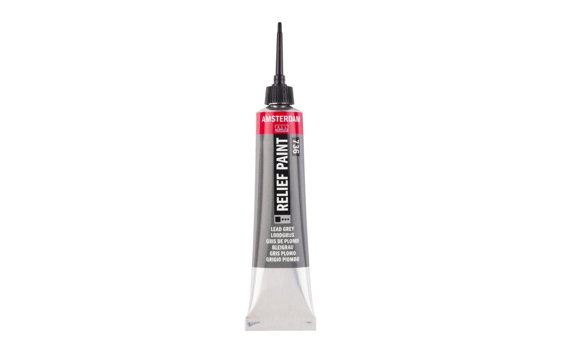 Royal Talens Amsterdam Reliefpaint Acrylfarbe – Grau, matt, deckend – 20 ml – für Karton