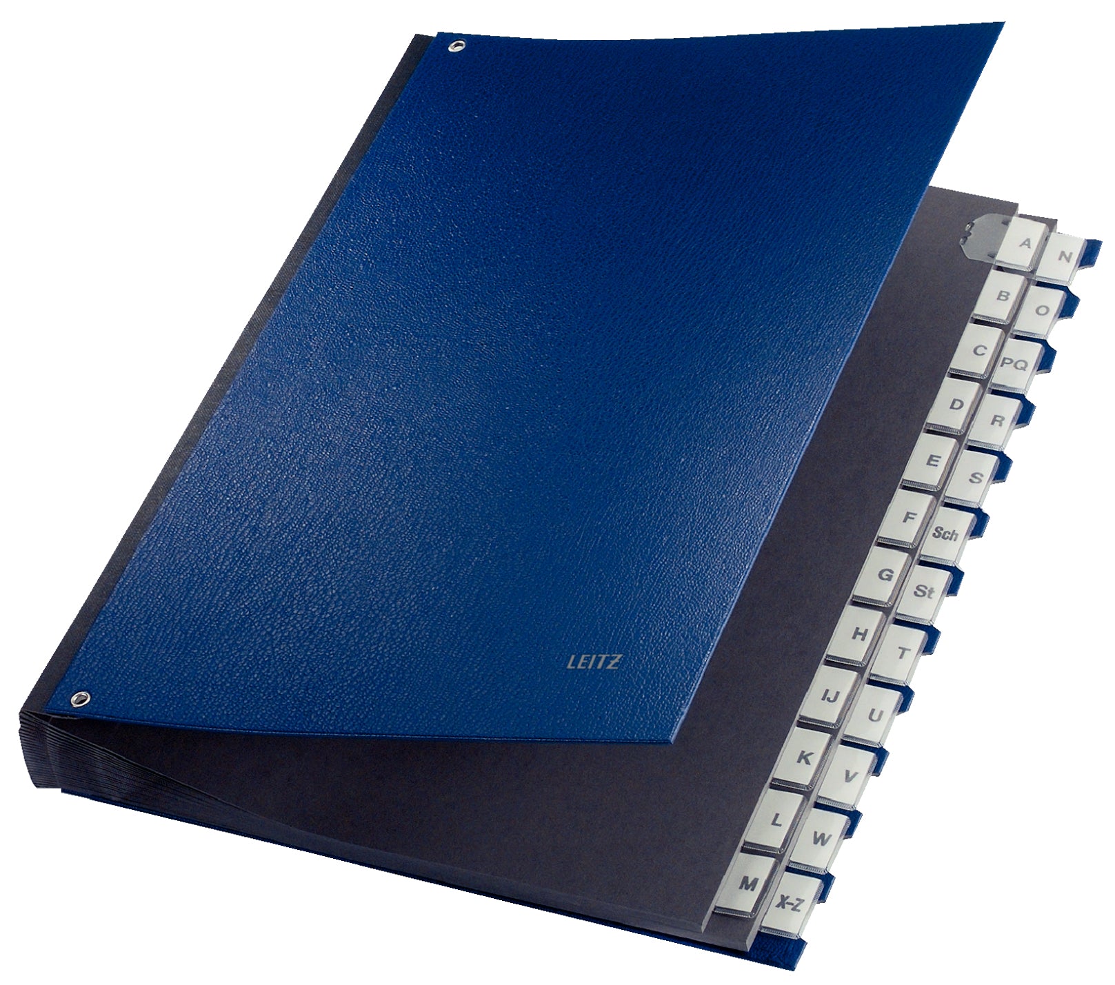 Leitz Fächermappe 273 × 255 × 35 mm – 24 Fächer, A–Z, Polypropylen (PP), blau