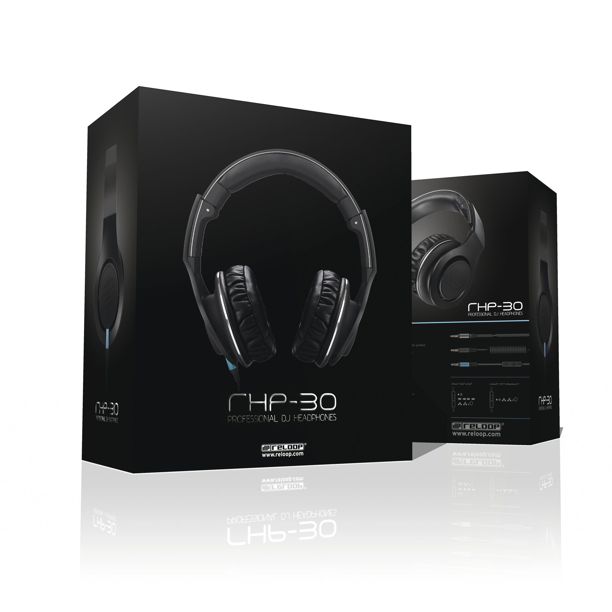 Reloop RHP-20 – Over-Ear DJ-Kopfhörer – geschlossen, 3 m Kabel – Silber/Schwarz – 25 Ω