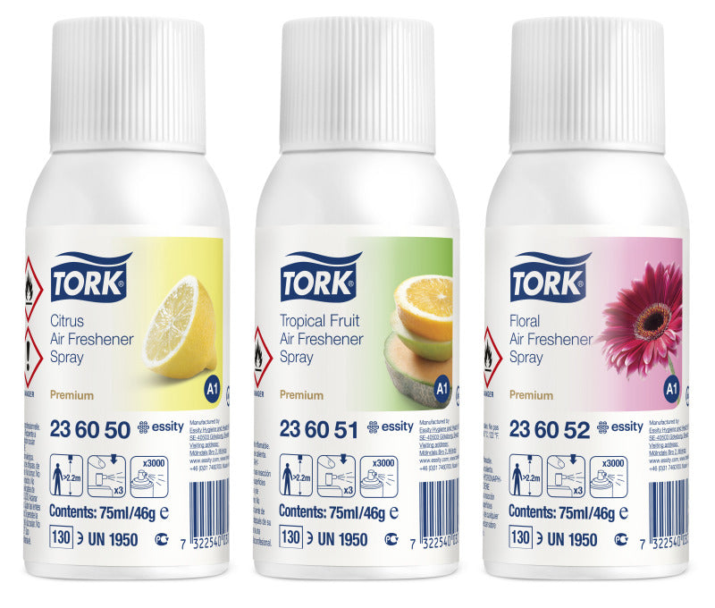 Tork Spender für Lufterfrischer-Sprays – Weiss, 75 ml, 12 Stück, Kunststoff