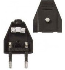 Bachmann Steckerteil, 2-polig, Schuko-Stecker, 250 V, 2,5 A – schwarz