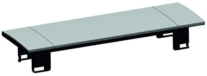 Bachmann POWER FRAME Einbausteckdosenleiste, Abdeckung, 3-fach, Aluminium – schwarz