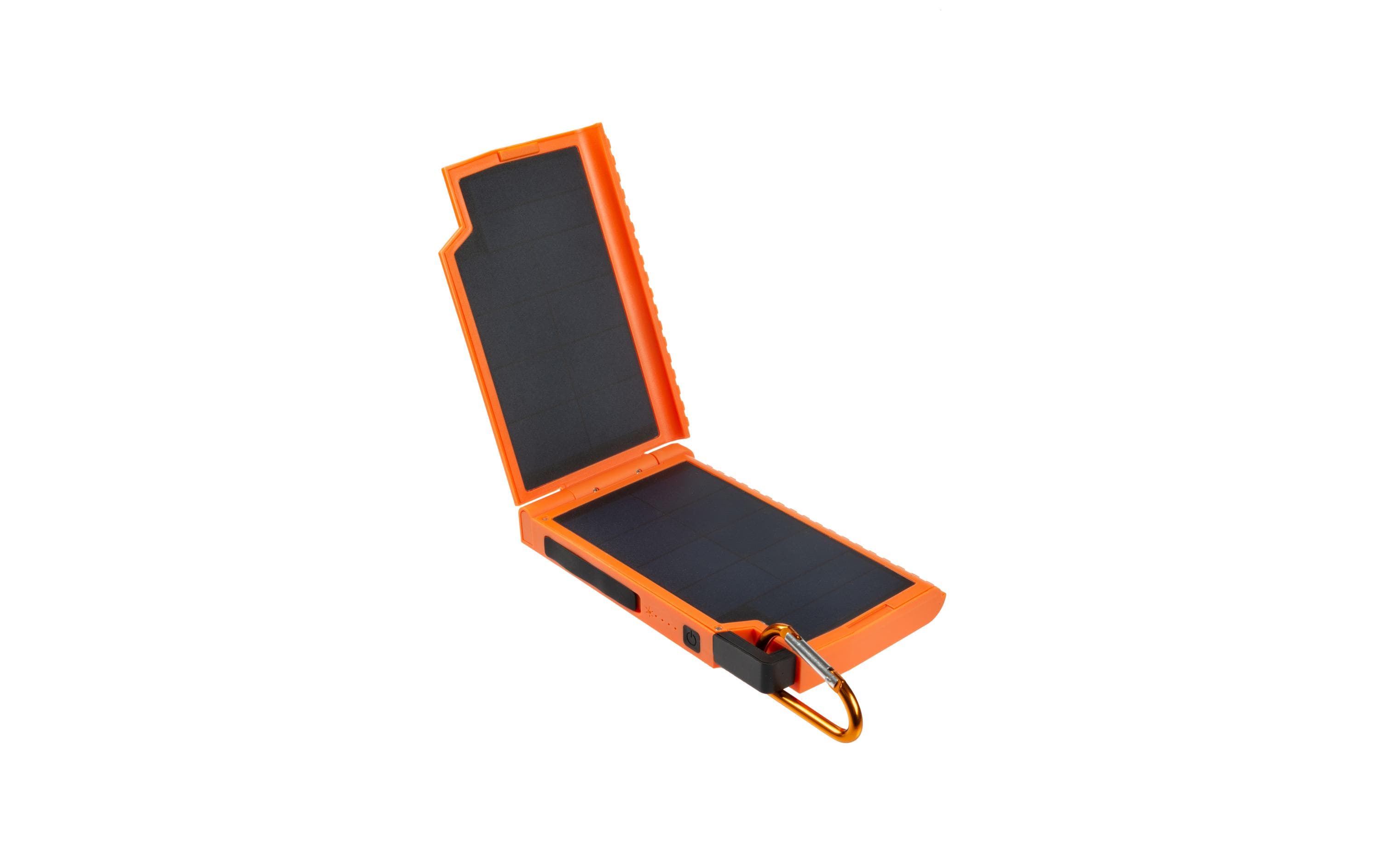 Xtorm Powerbank 10000 mAh, PD 20 W, 2× USB-A, 1× USB-C, mit Solarpanel, für Smartphones, Tablets, schwarz