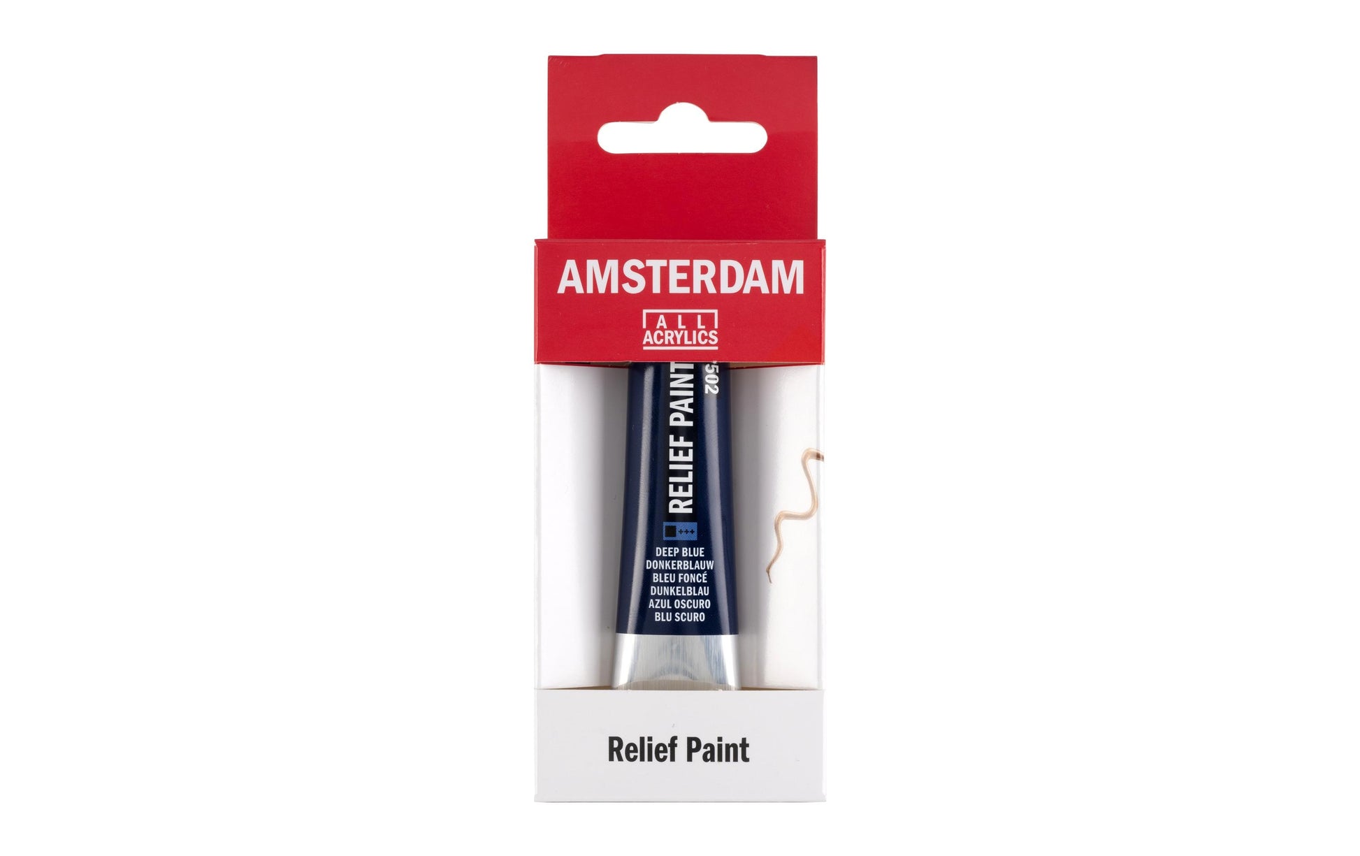 Royal Talens Amsterdam Acrylfarbe Reliefpaint – Dunkelblau 502, matt – 20 ml – für Karton
