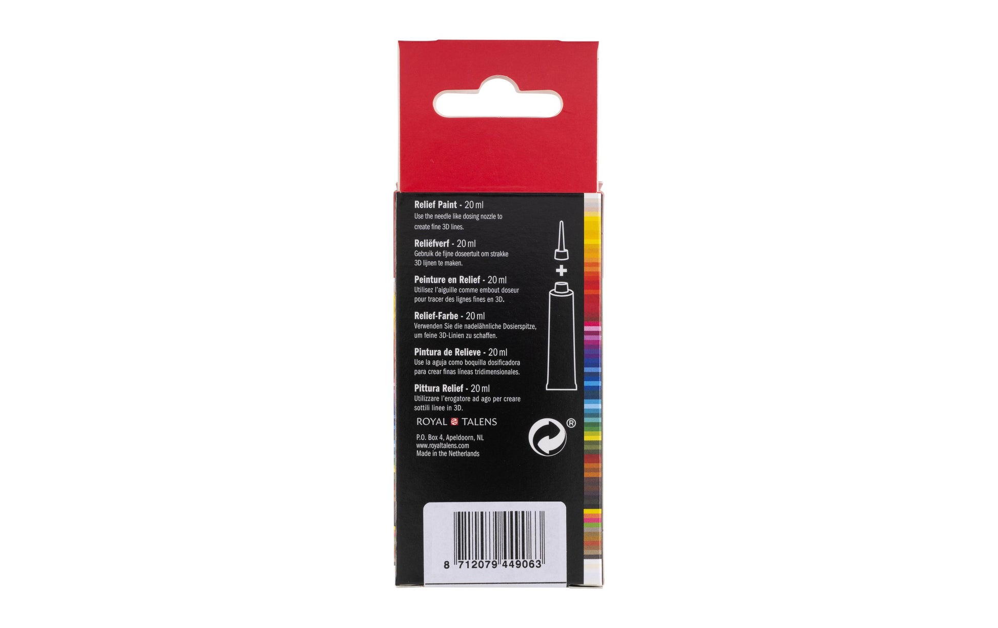 Royal Talens Amsterdam Acrylfarbe Reliefpaint – Dunkelblau 502, matt – 20 ml – für Karton