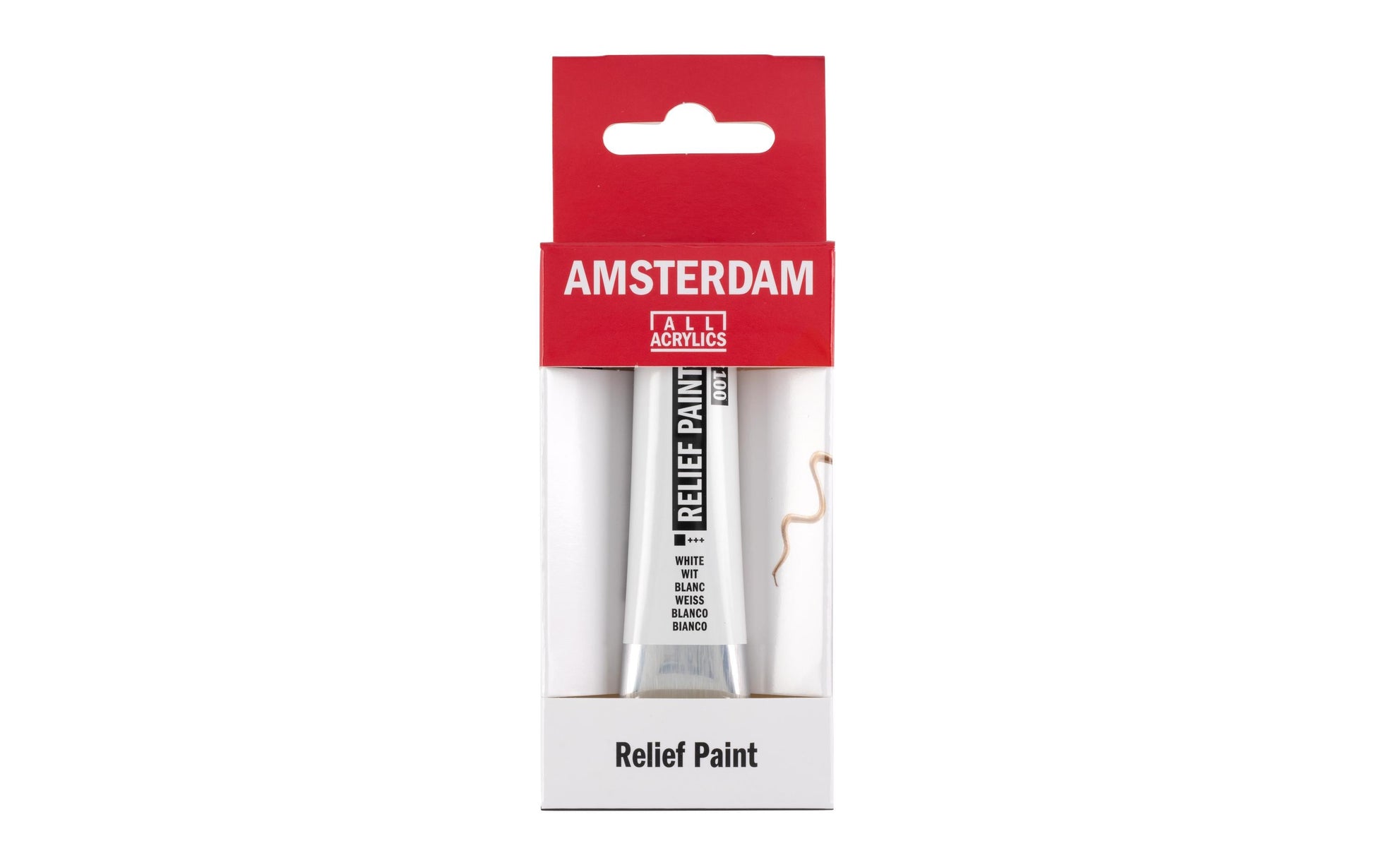 Royal Talens Amsterdam Reliefpaint Acrylfarbe – Weiss 100, deckend – 20 ml, Tube – für Papier