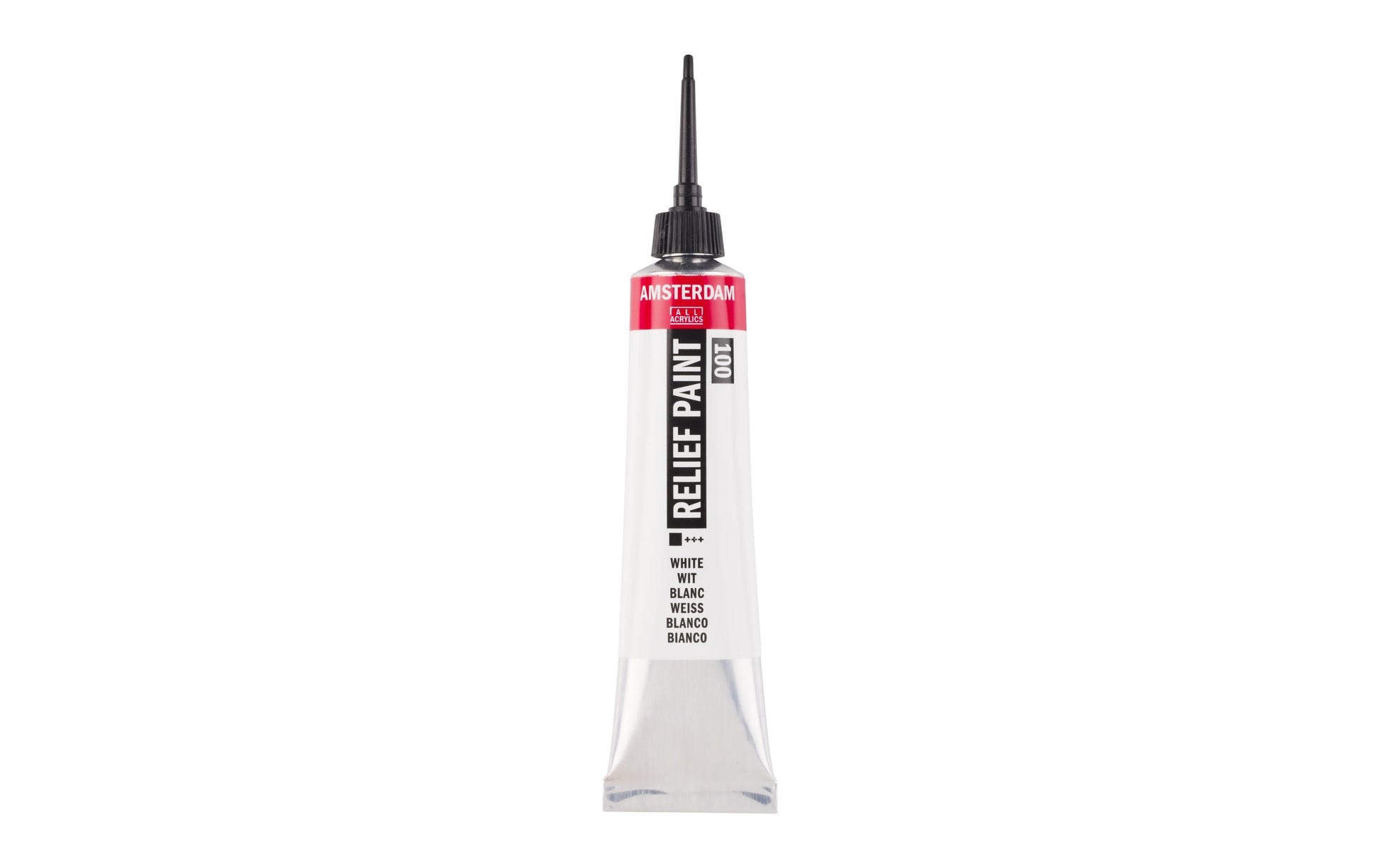 Royal Talens Amsterdam Reliefpaint Acrylfarbe – Weiss 100, deckend – 20 ml, Tube – für Papier