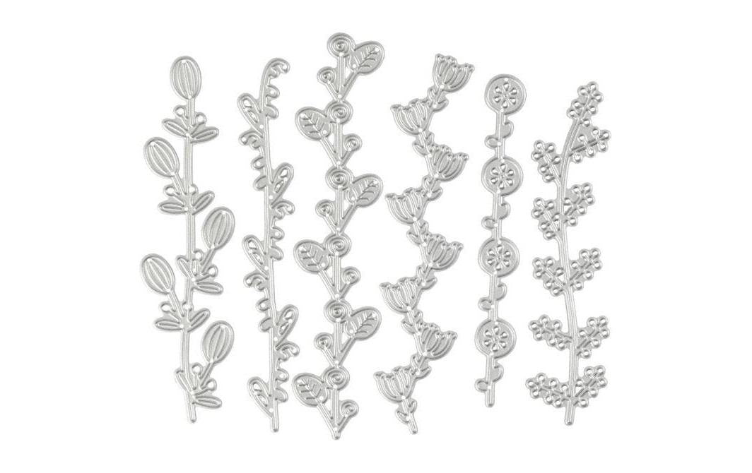 Creativ Company Stanz-/Prägeschablone, Blumenranken, 14,3 × 12,3 cm, 1 Stück
