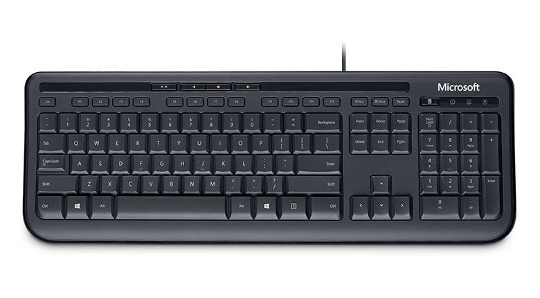 Microsoft Keyboard 600 – Tastatur – Membran, kabelgebunden – USB – QWERTY (US-INT) – Schwarz