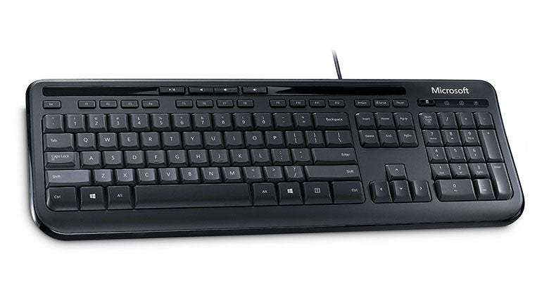 Microsoft Keyboard 600 – Tastatur – Membran, kabelgebunden – USB – QWERTY (US-INT) – Schwarz