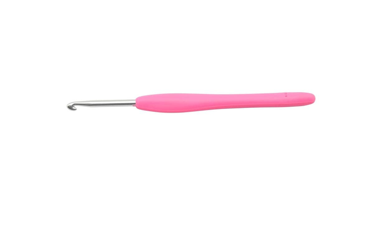 Glorex Häkelnadel 4 mm – 13,5 cm, Aluminium/Kunststoffgriff