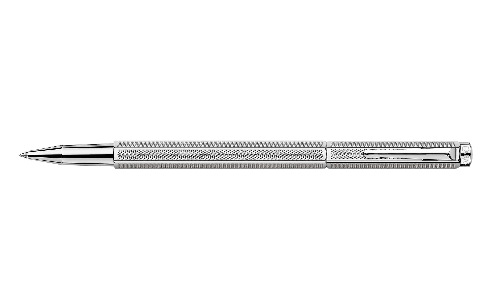 Caran d-Ache Caran d’Ache Ecridor Retro – Tintenroller, Blau, Druckmechanik, Metall (Palladium), Silber