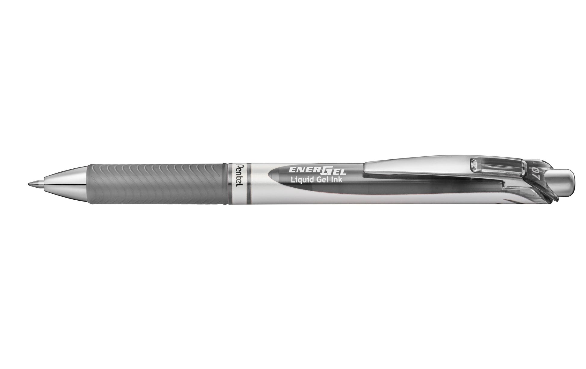 Pentel EnerGel Gelschreiber – grau, 0,7 mm, schnelltrocknend, Druck, nachfüllbar