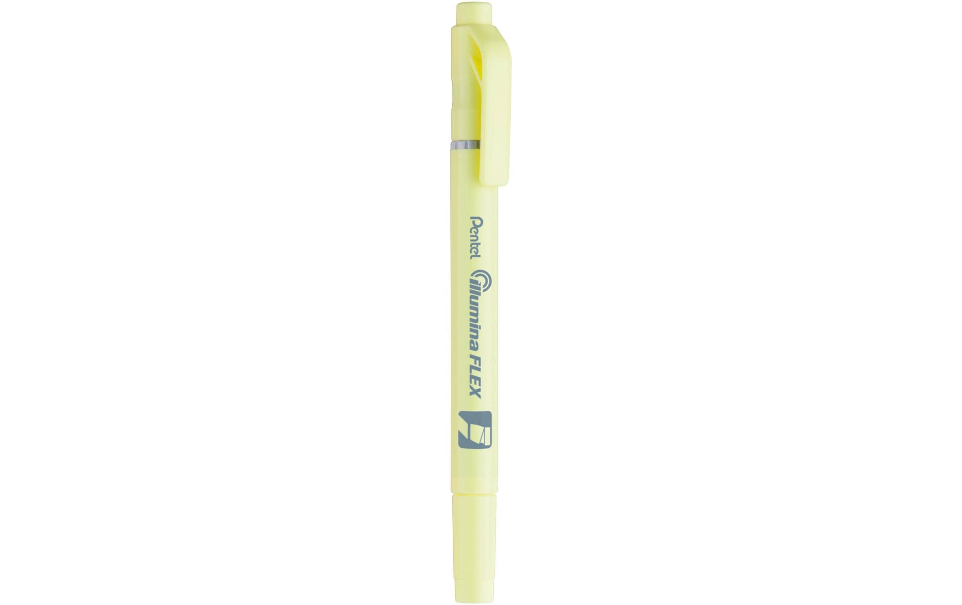 Pentel Illumina Flex Textmarker – Pastellgelb, Keil/Fein 1,5–3,5/1,0 mm, nachfüllbar