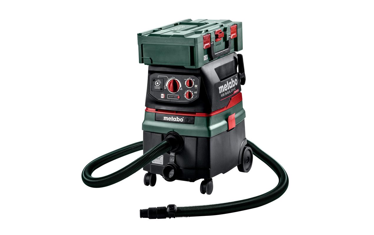 Metabo Absauganlage ASR 36-18 BL 25 M SC – 25 l, Akkubetrieb, Schlauch 4 m, 72 dB(A)