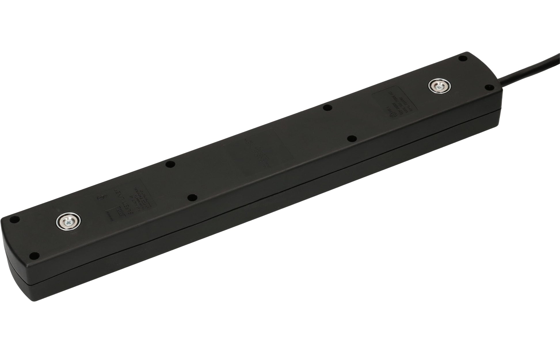 Max Hauri AG Max Hauri SAFETY-LINE Steckdosenleiste, 5×T13, 2×USB‑A, mit Schalter, 2 m, Eingang T12, Magnet – Schwarz